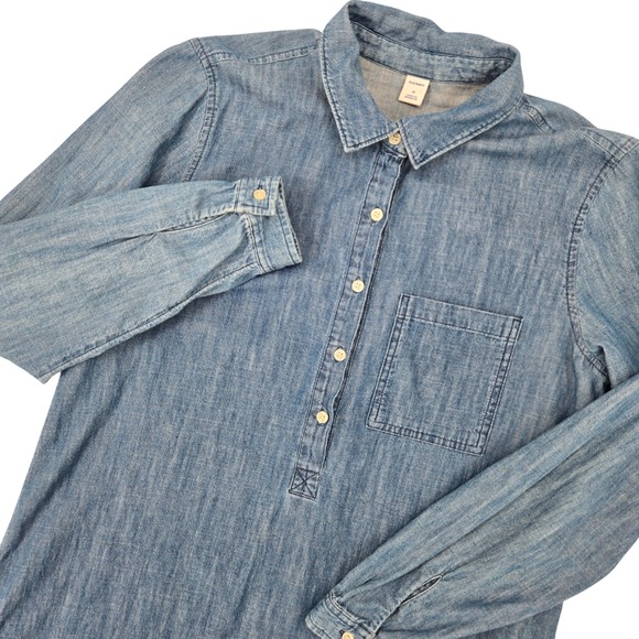 Old Navy Dresses & Skirts - Old Navy M Chambray Shirt Dress Womens Blue Denim Casual Minimalist‎